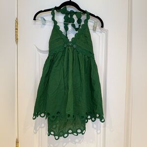 Moda International Green Lace Top